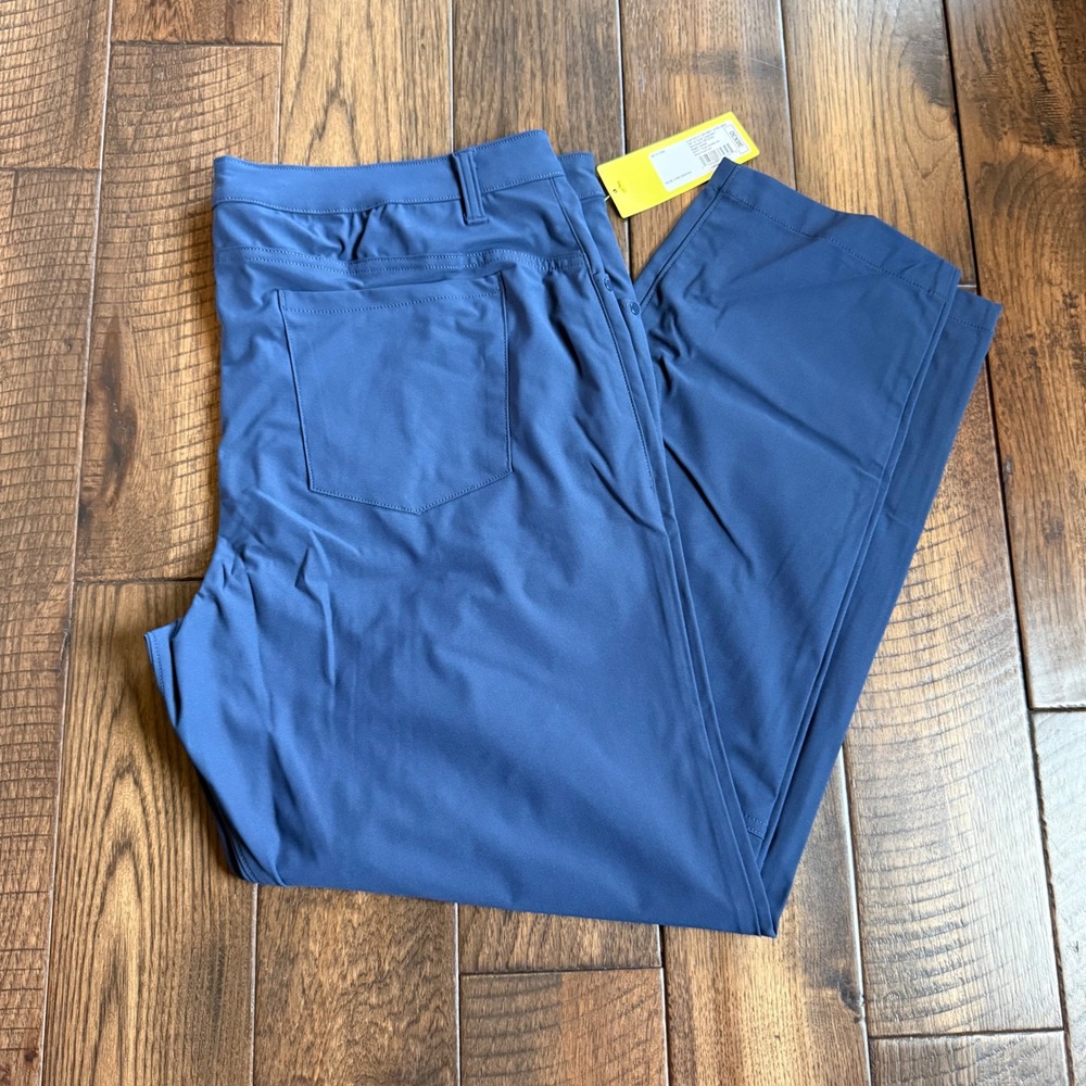 All in Motion Mens Blue Golf Pants Straight Leg Stretch Performance 38x30 NWT